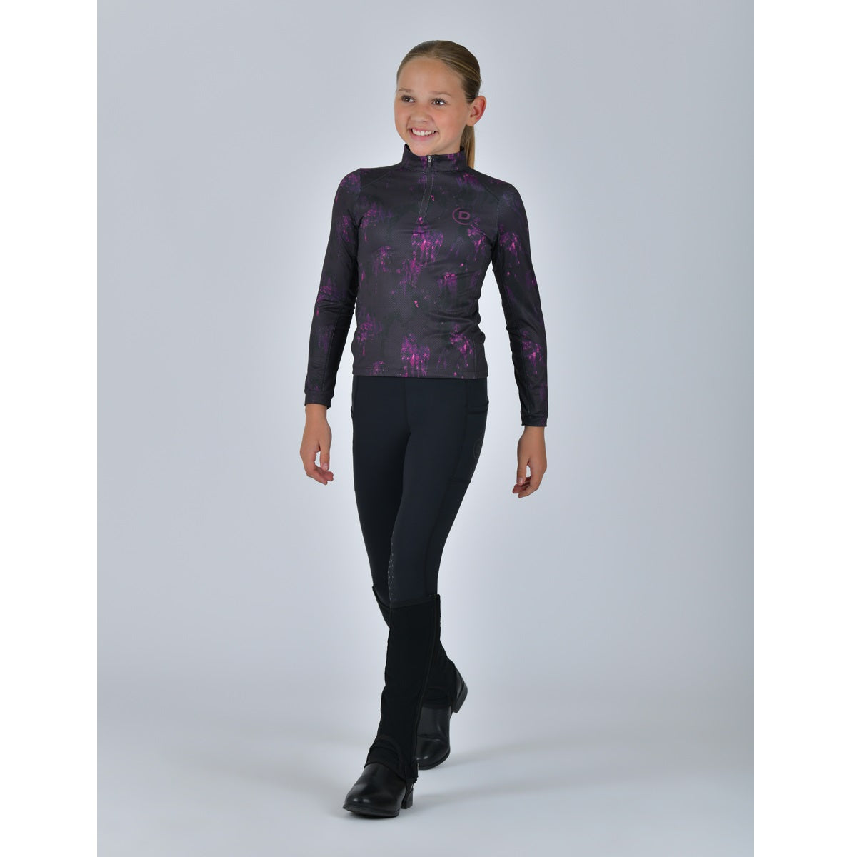 Dublin Kids Breathable Long Sleeved Riding Top - 2