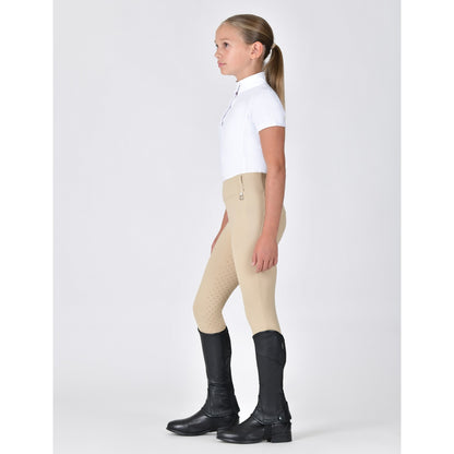 Dublin Kids Form Competition Riding Tights - Beige Side