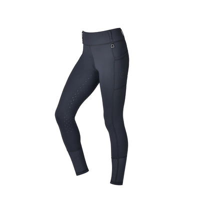 Dublin Kids Form Mesh Riding Tights - Black Front