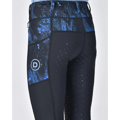 Dublin Kids Form Riding Tights - Blue Terrain Detail
