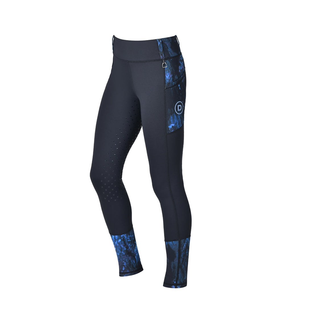 Dublin Kids Form Riding Tights - Blue Terrain Front