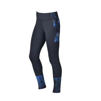 Dublin Kids Form Riding Tights - Blue Terrain Front