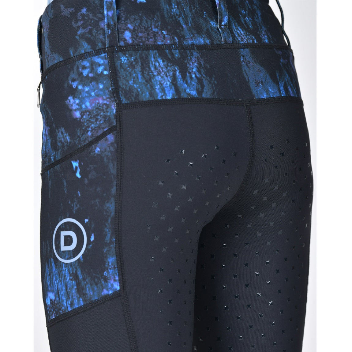Dublin Kids Form Riding Tights - Blue Terrain Logo