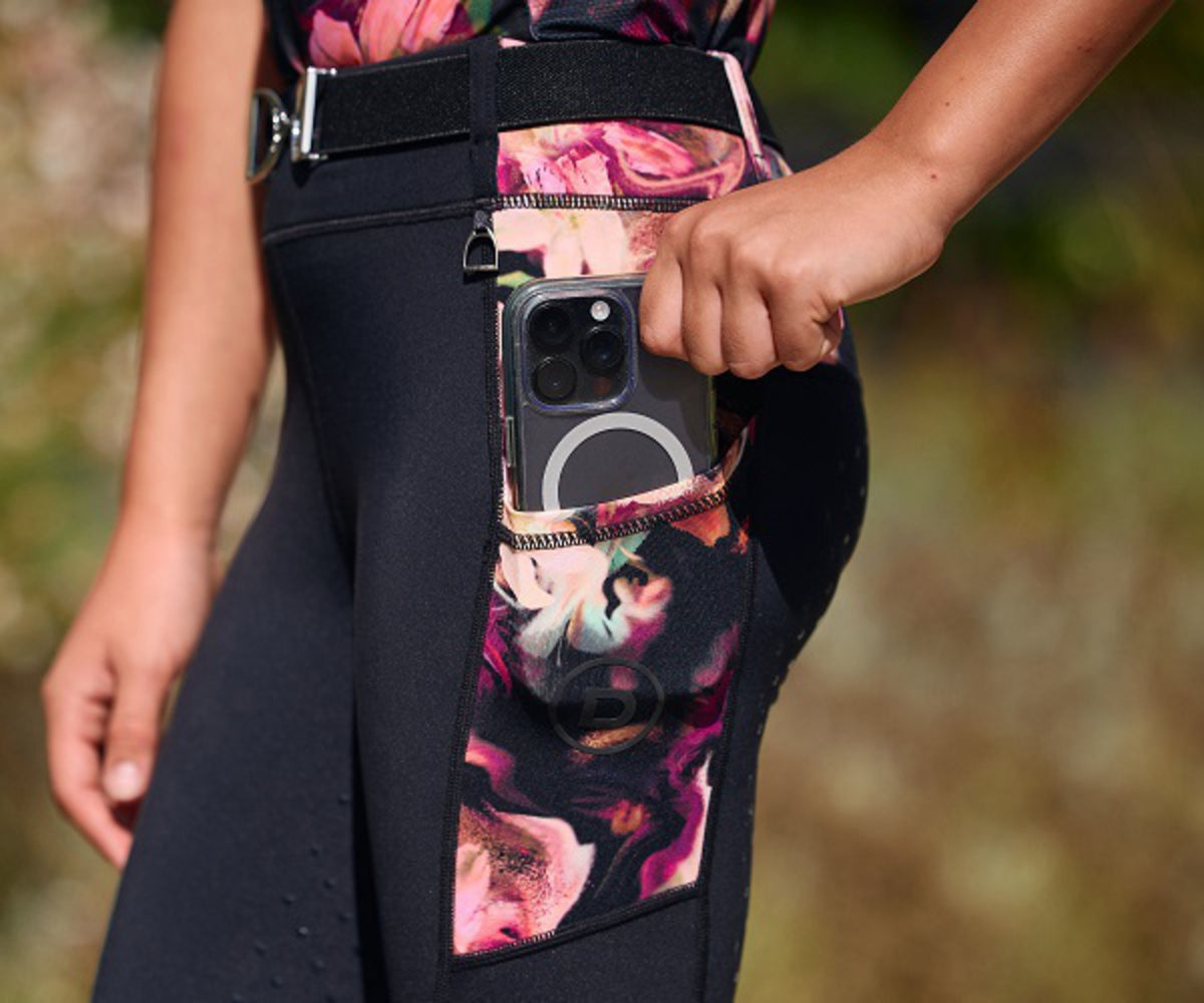 Dublin Kids Form Riding Tights - Blush Floral Pocket