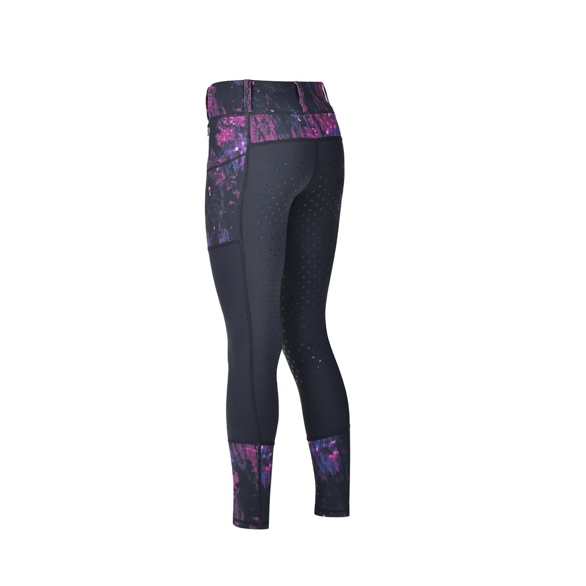 Dublin Kids Form Riding Tights - Purple Terrain Back