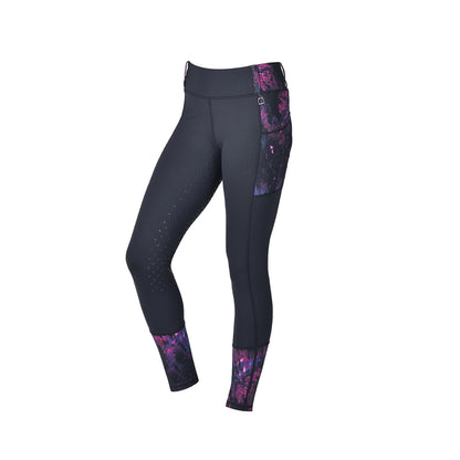 Dublin Kids Form Riding Tights - Purple Terrain Front