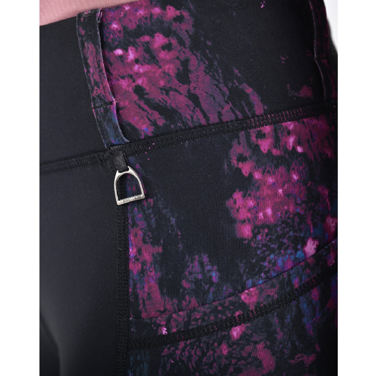 Dublin Kids Form Riding Tights - Purple Terrain Print