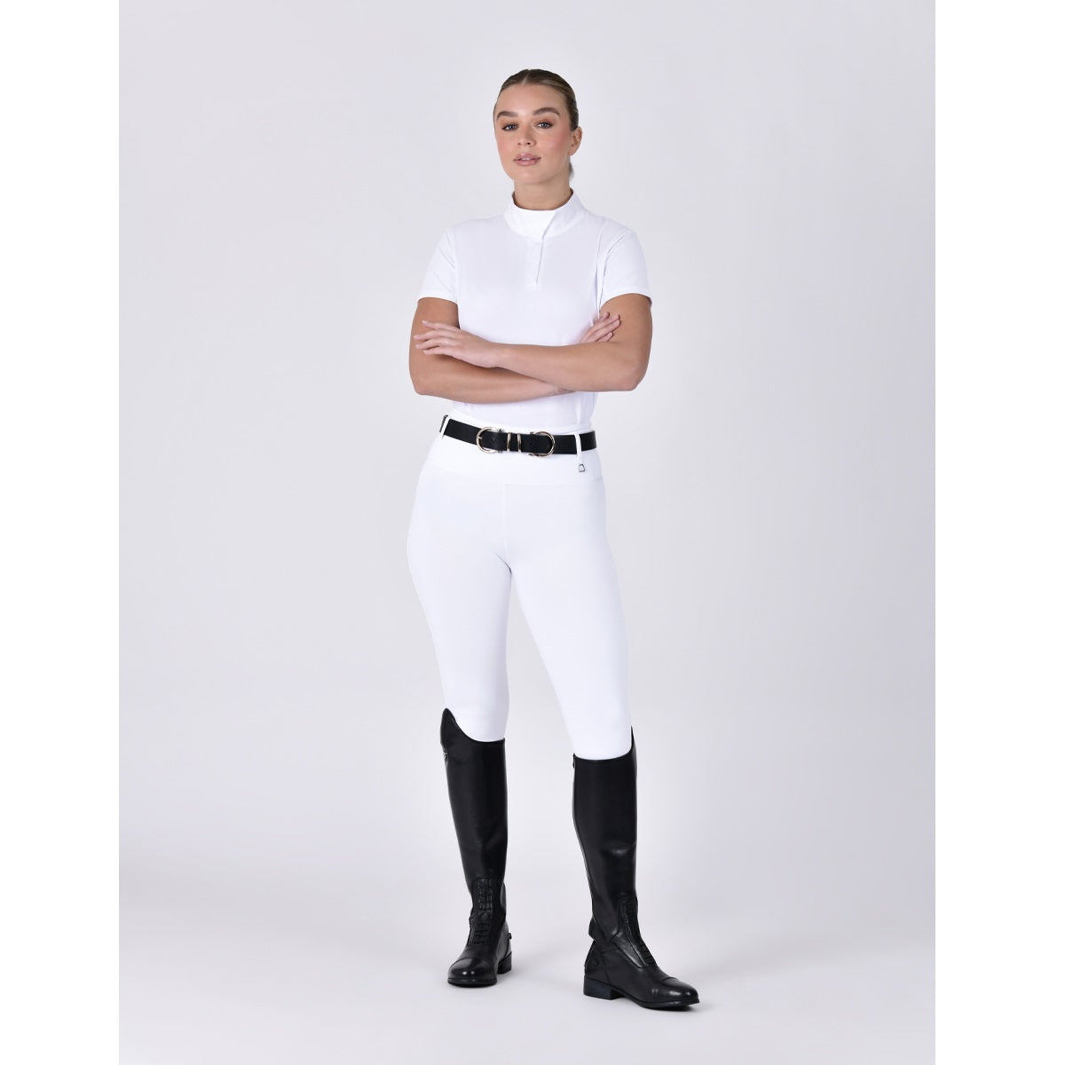 Dublin Ladies Form Competition Riding Tights - White Hero