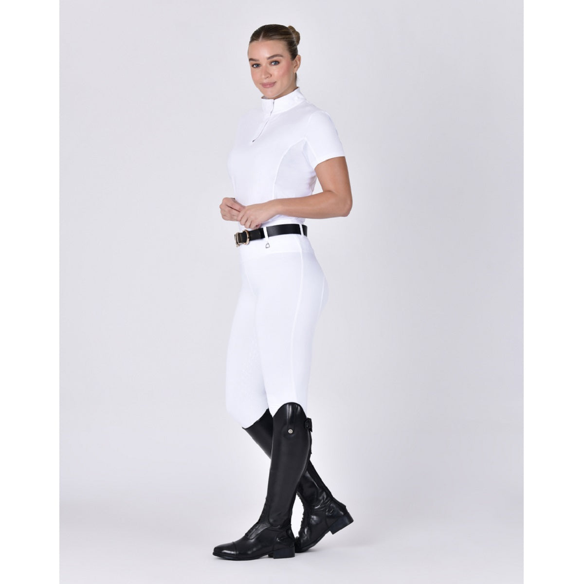 Dublin Ladies Form Competition Riding Tights - White Side