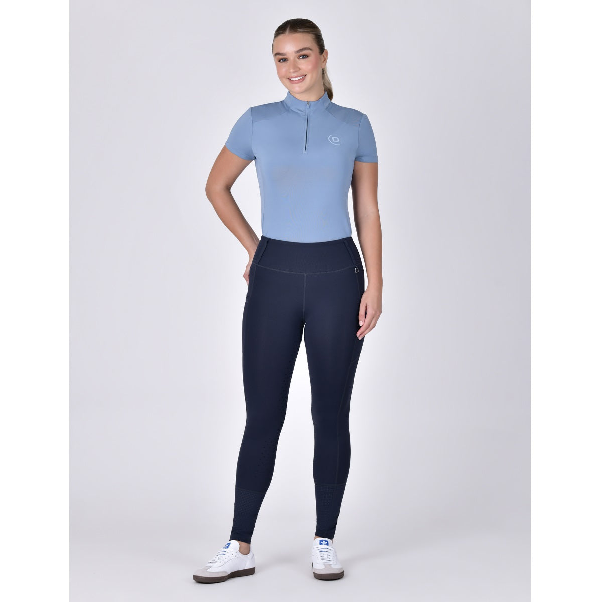 Dublin Ladies Form Mesh Riding Tights - Navy