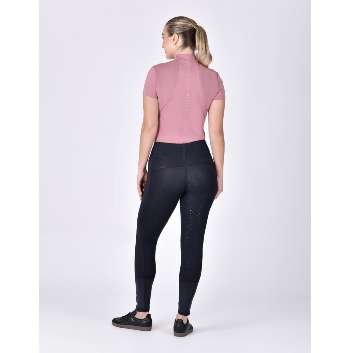Dublin Ladies Form Riding Tights - Black Shine Back