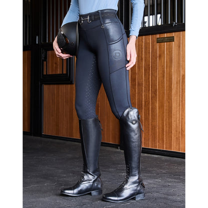 Dublin Ladies Form Riding Tights - Black Shine