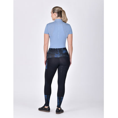 Dublin Ladies Form Riding Tights - Blue Terrain Back