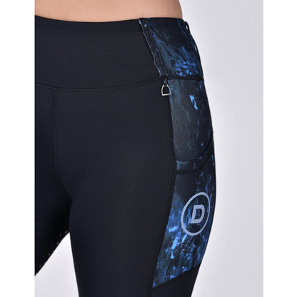 Dublin Ladies Form Riding Tights - Blue Terrain Beltloop