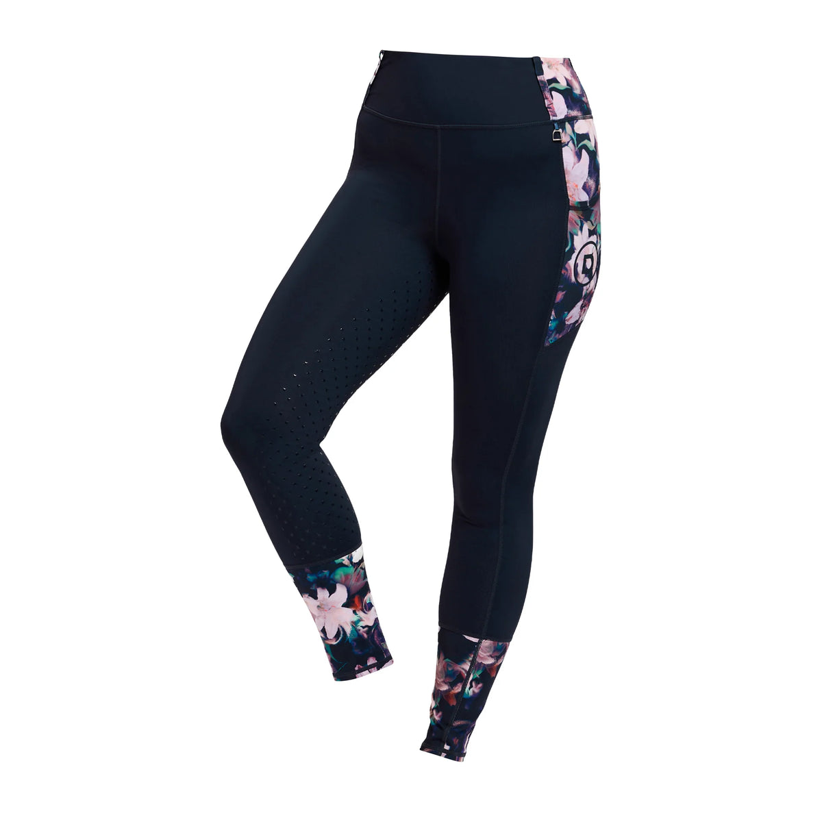 Dublin Ladies Form Riding Tights - Navy Ivory Floral