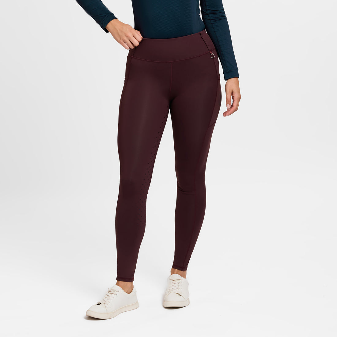 Dublin Ladies Form Signature Riding Tights - Blackberry Front