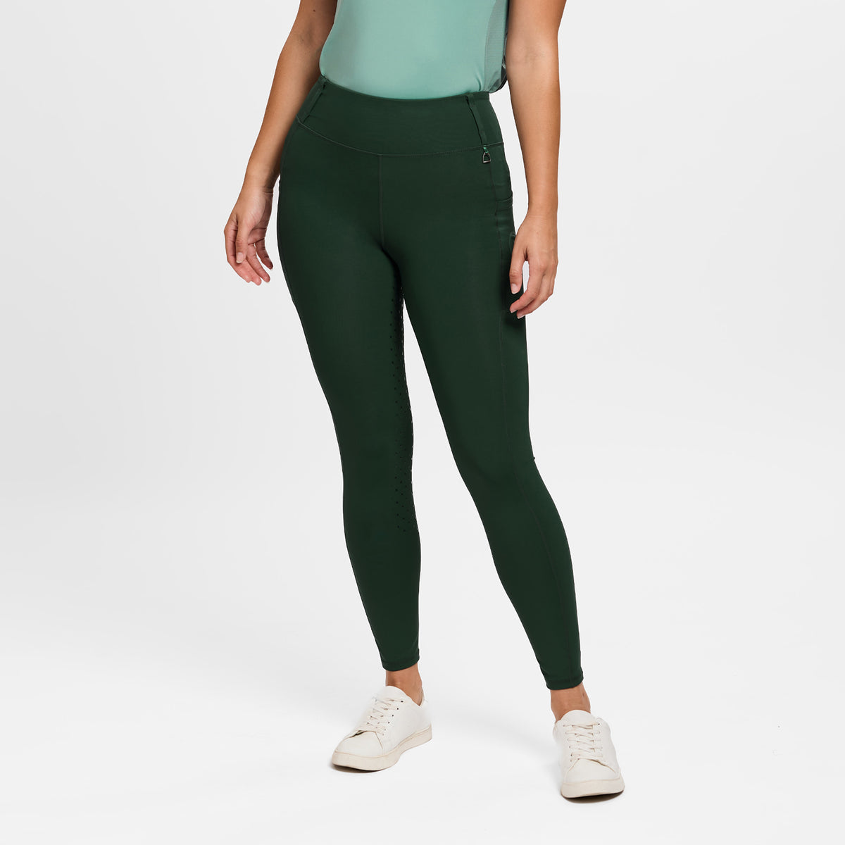 Dublin Ladies Form Signature Riding Tights - Midnight Pine Front