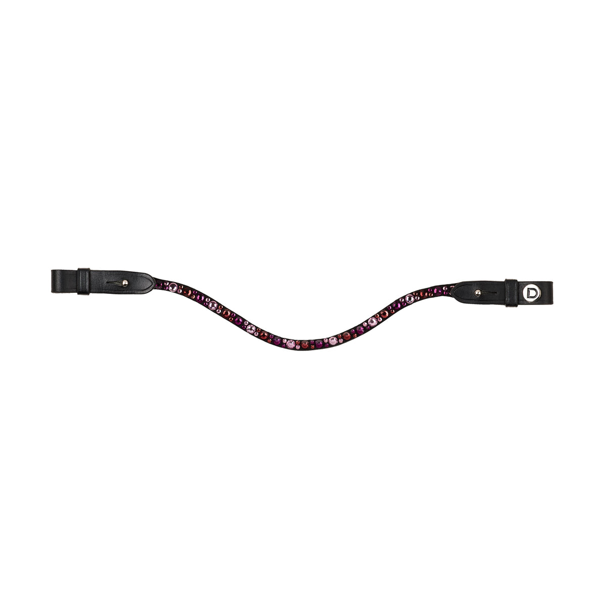 Dublin Ombre Diamante Browband - Burgundy Black