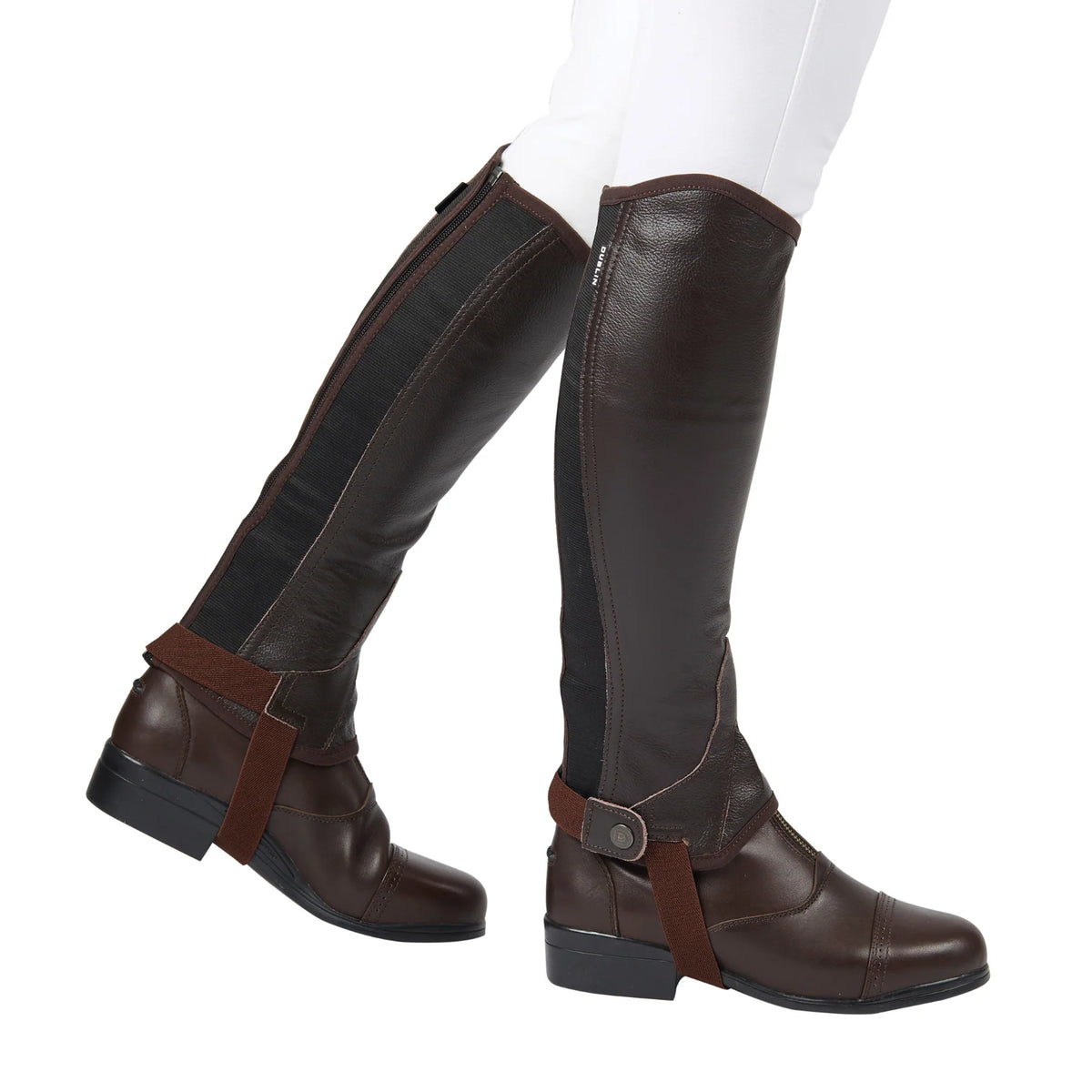 Dublin Super Flex Fit Half Chaps Junior - Brown
