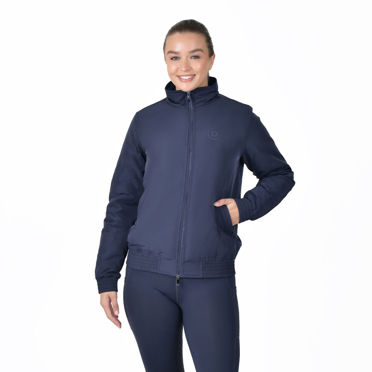 Dublin Zip Through Blouson Team Jacket - Navy