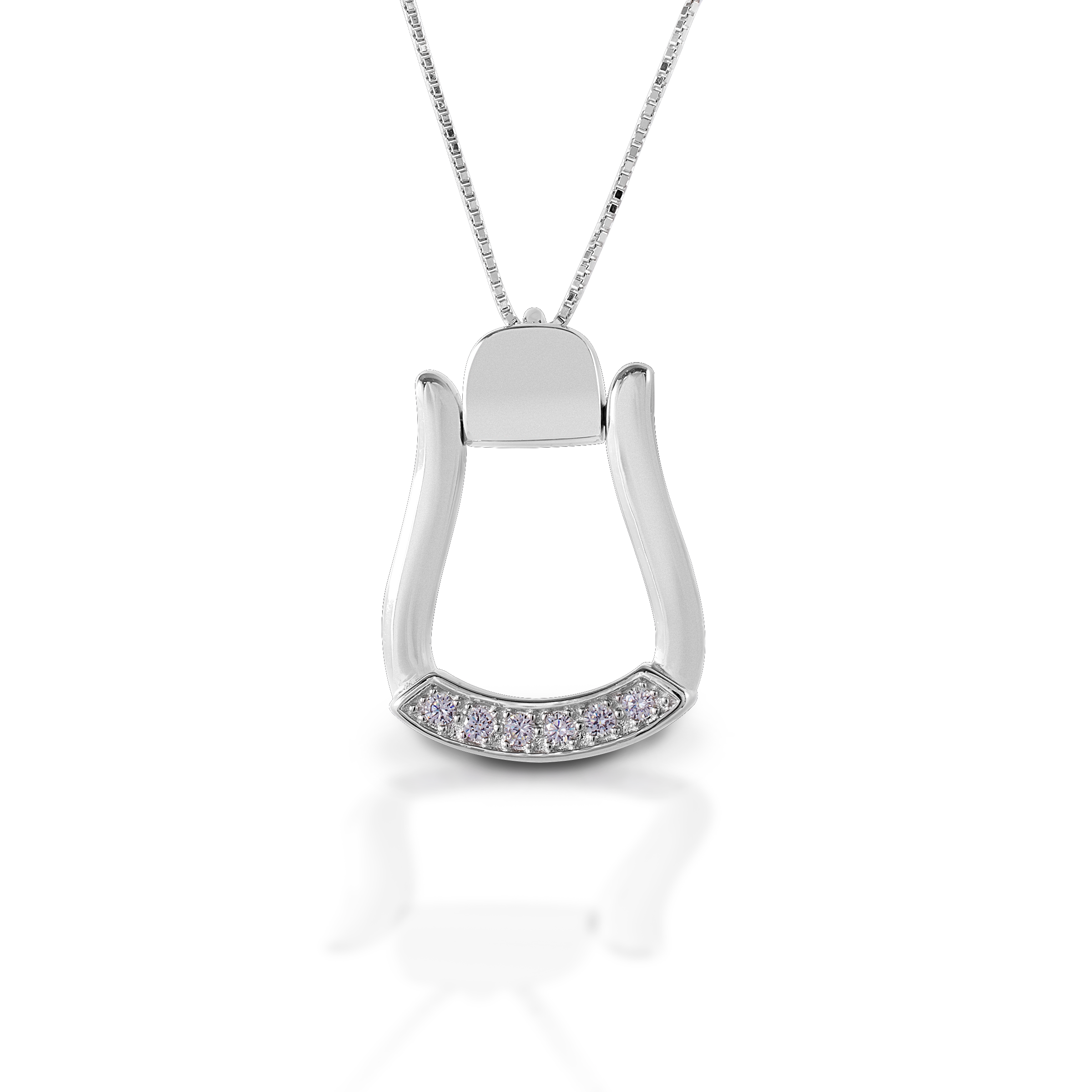 Kelly Herd Necklace Large Stone Base Oxbow Stirrup