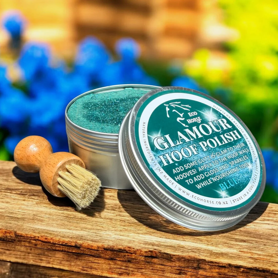 Eco Horse Glamour Hoof Polish with Brush - Blue