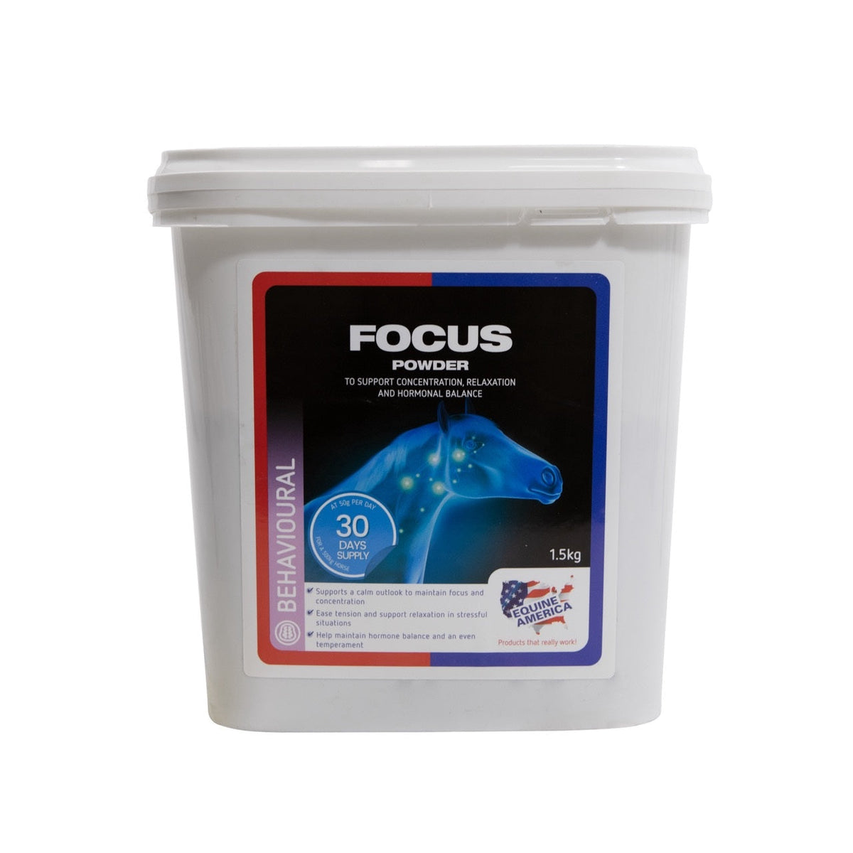 Equine America Focus Powder 1.5kg - 1.5kg Front