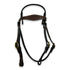 Ezy Ride Bridle Barcoo with Shaped Brow and Brass Buckles - Chocolate