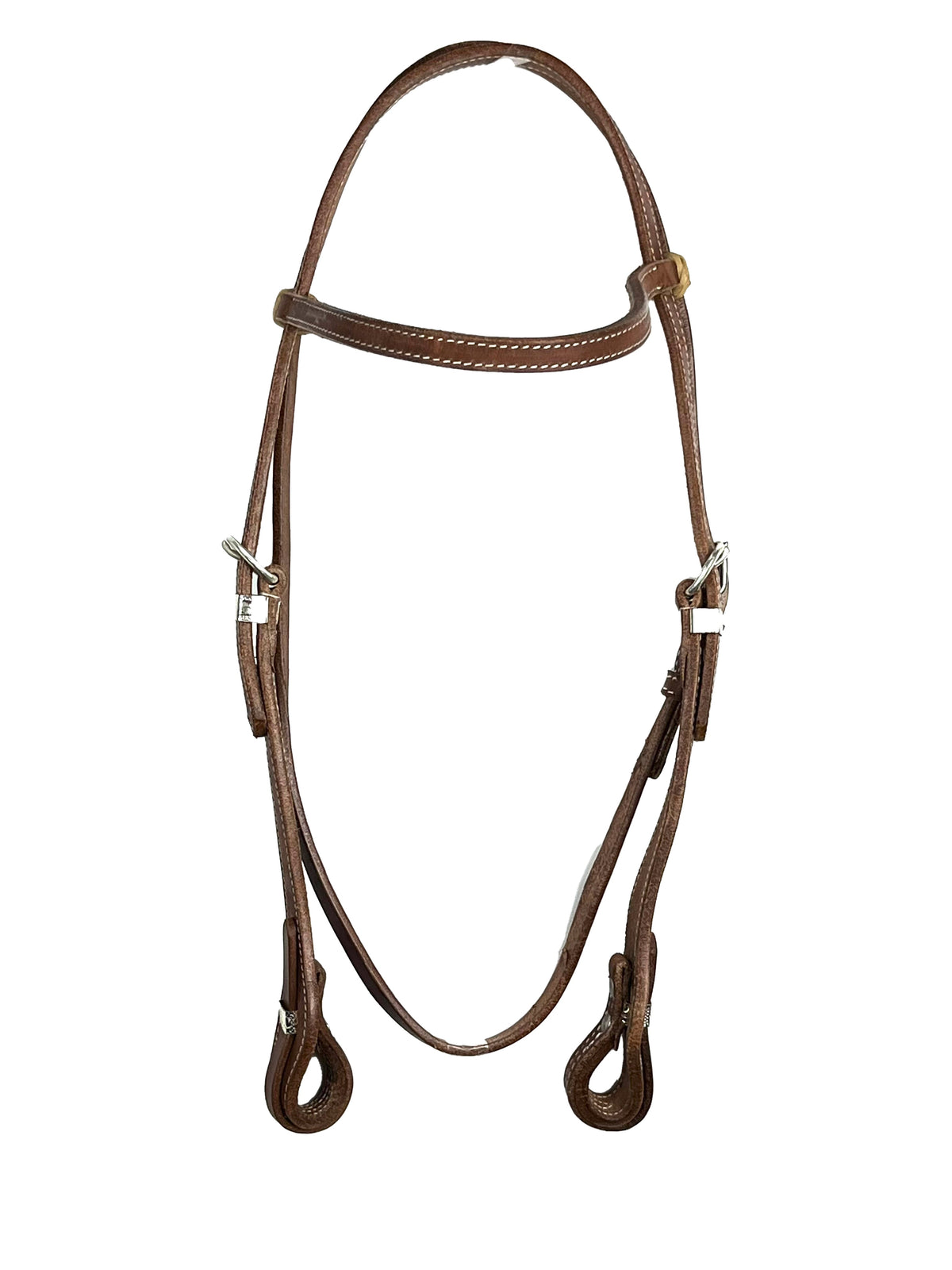 Ezy Ride Bridle Brow with Stitching and Silver Trim