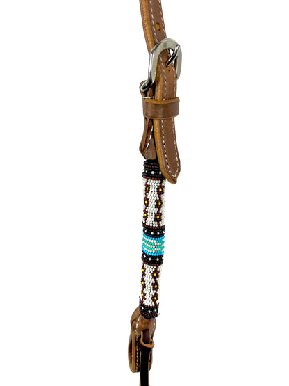 Ezy Ride Bridle One Ear with Blue Beaded Accent - 2