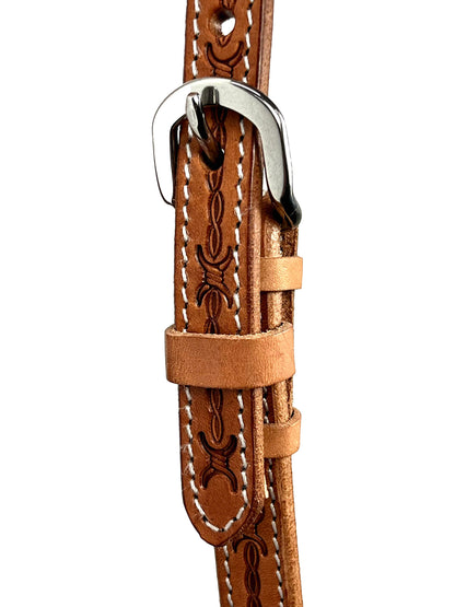 Ezy Ride Bridle with Futurity Knot and Barbwire Stamping - 3
