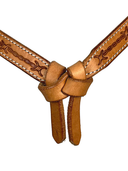 Ezy Ride Bridle with Futurity Knot and Barbwire Stamping - 4