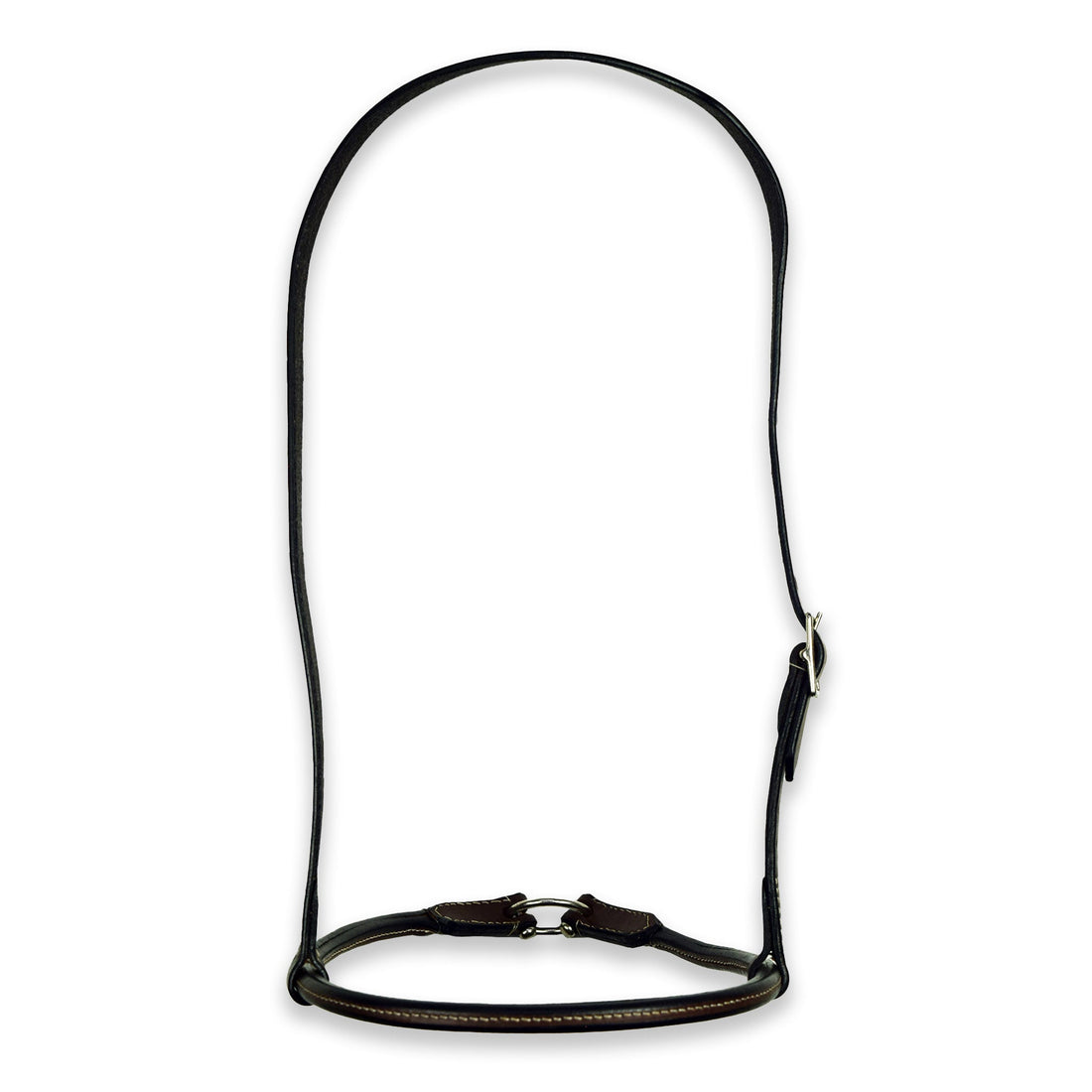 Ezy Ride Noseband Rolled Leather - Chocolate