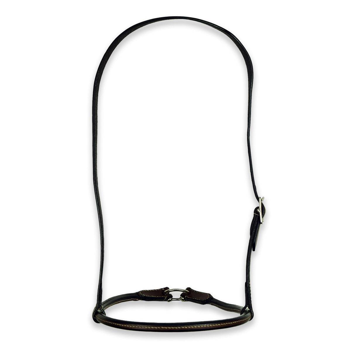 Ezy Ride Noseband Rolled Leather - Chocolate