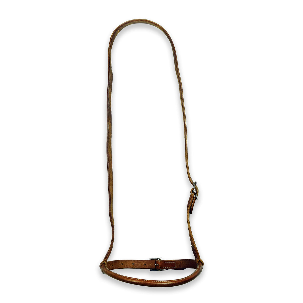 Ezy Ride Noseband Rolled Leather - Natural Harness