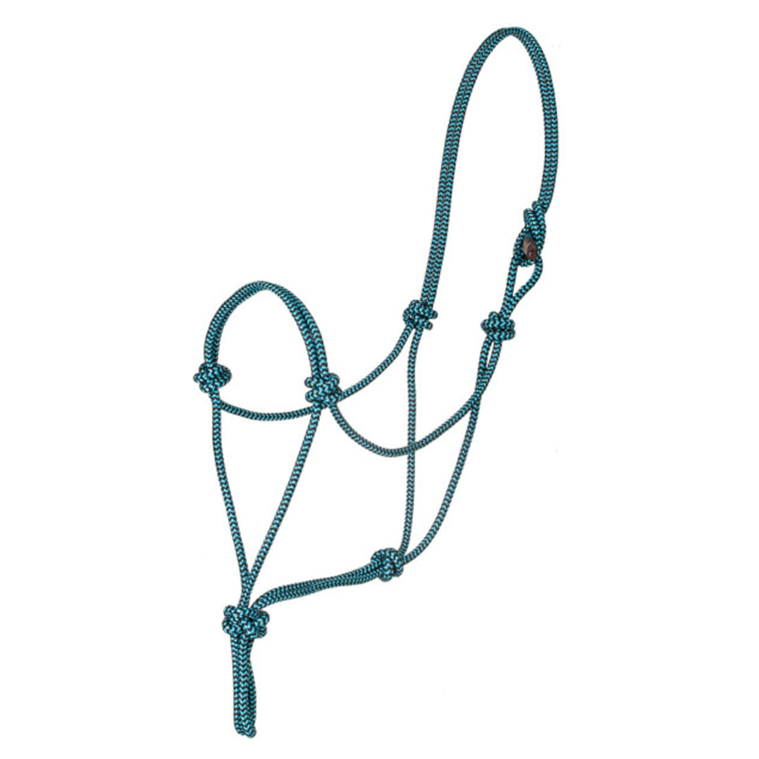 Ezy Ride Premium Nylon Rope Halter - Turquoise Black