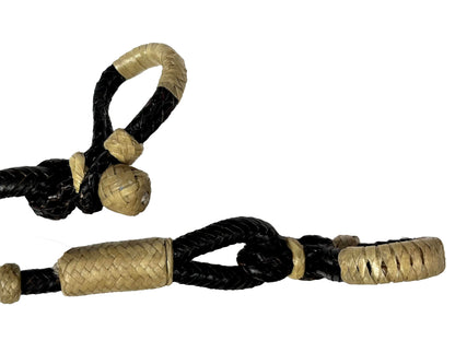Ezy Ride Rommel Reins Leather with Rawhide Plaited - 4