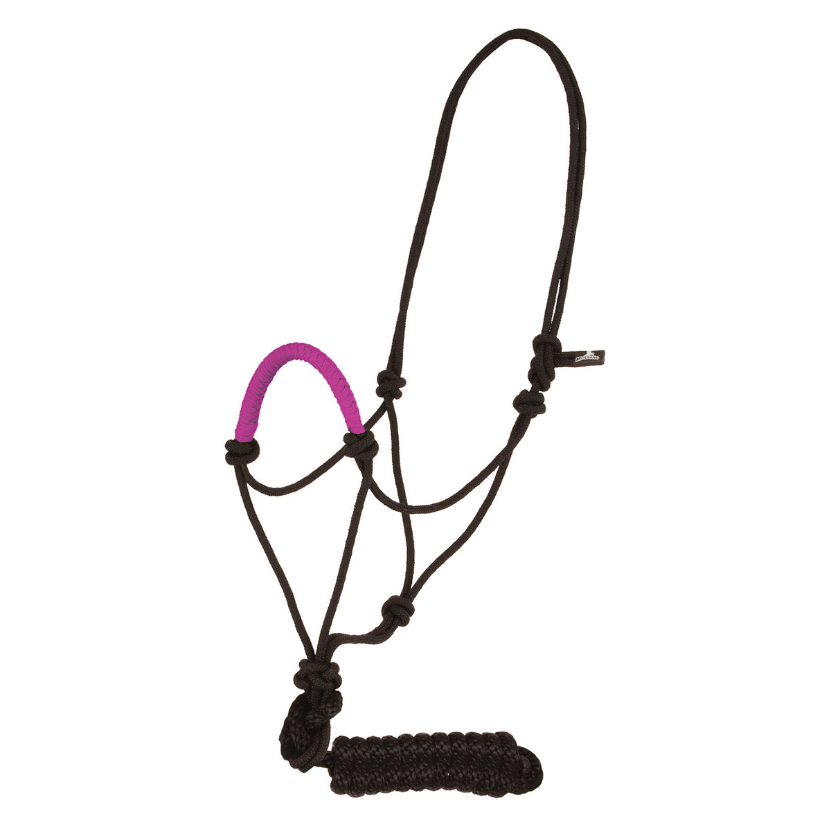 Ezy Ride Solid Nose Rope Halter with Lead - Hot Pink