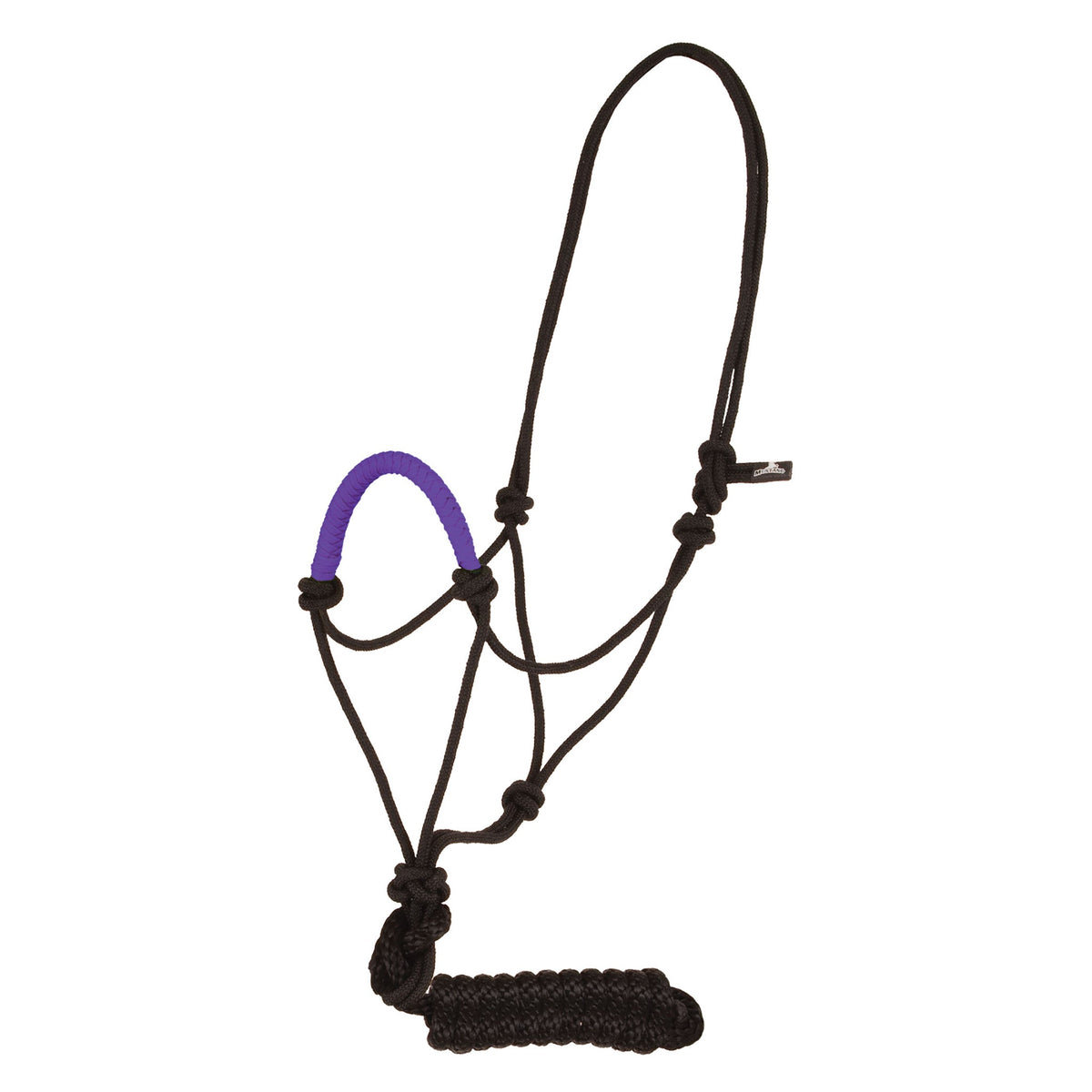 Ezy Ride Solid Nose Rope Halter with Lead - Purple