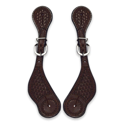Ezy Ride Spur Strap Basket Stamped - Chocolate