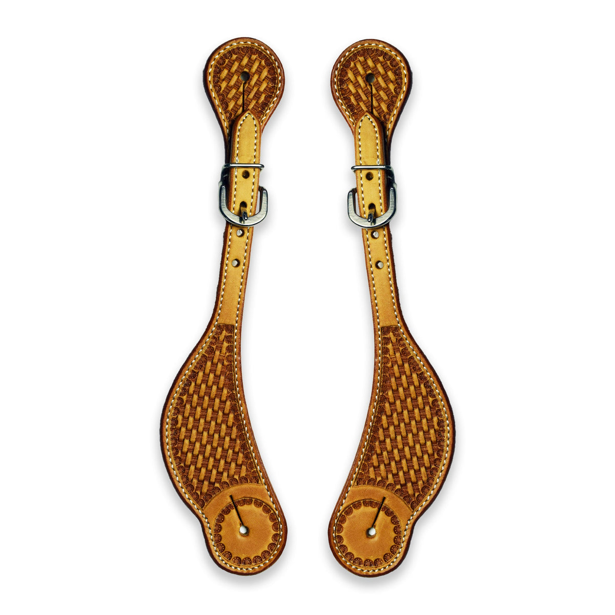 Ezy Ride Spur Strap Basket Stamped - Natural