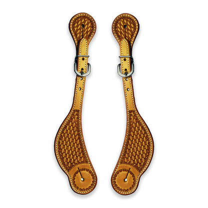 Ezy Ride Spur Strap Basket Stamped Youth - Natural Harness