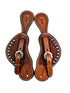 Ezy Ride Spur Strap Cowboy with Stamping and Prisms Chestnut Ladies