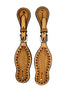 Ezy Ride Spur Strap with Basket Stamping and Red Lace Border Natural