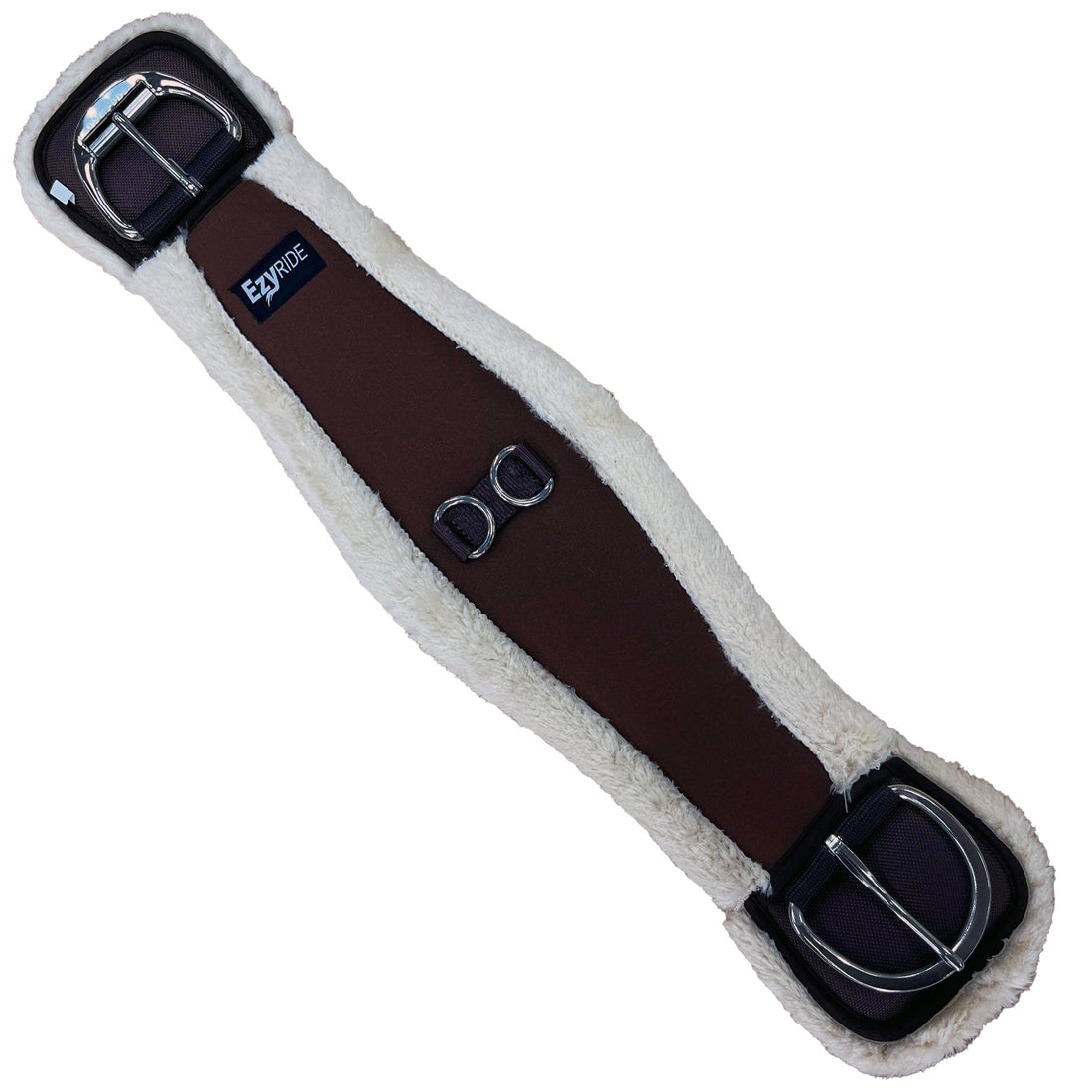 Ezy Ride Western Girth Anatomical Deluxe Fleece - Brown
