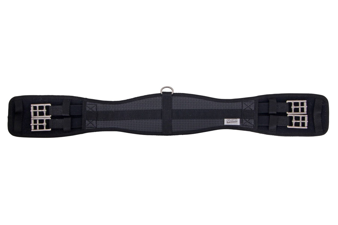 Flair Contoured Antigall Short Girth Double Expansion - Black