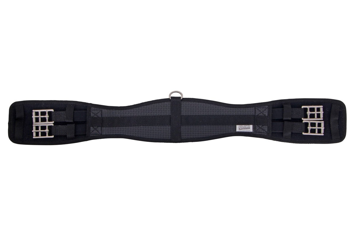 Flair Contoured Antigall Short Girth Double Expansion - Black