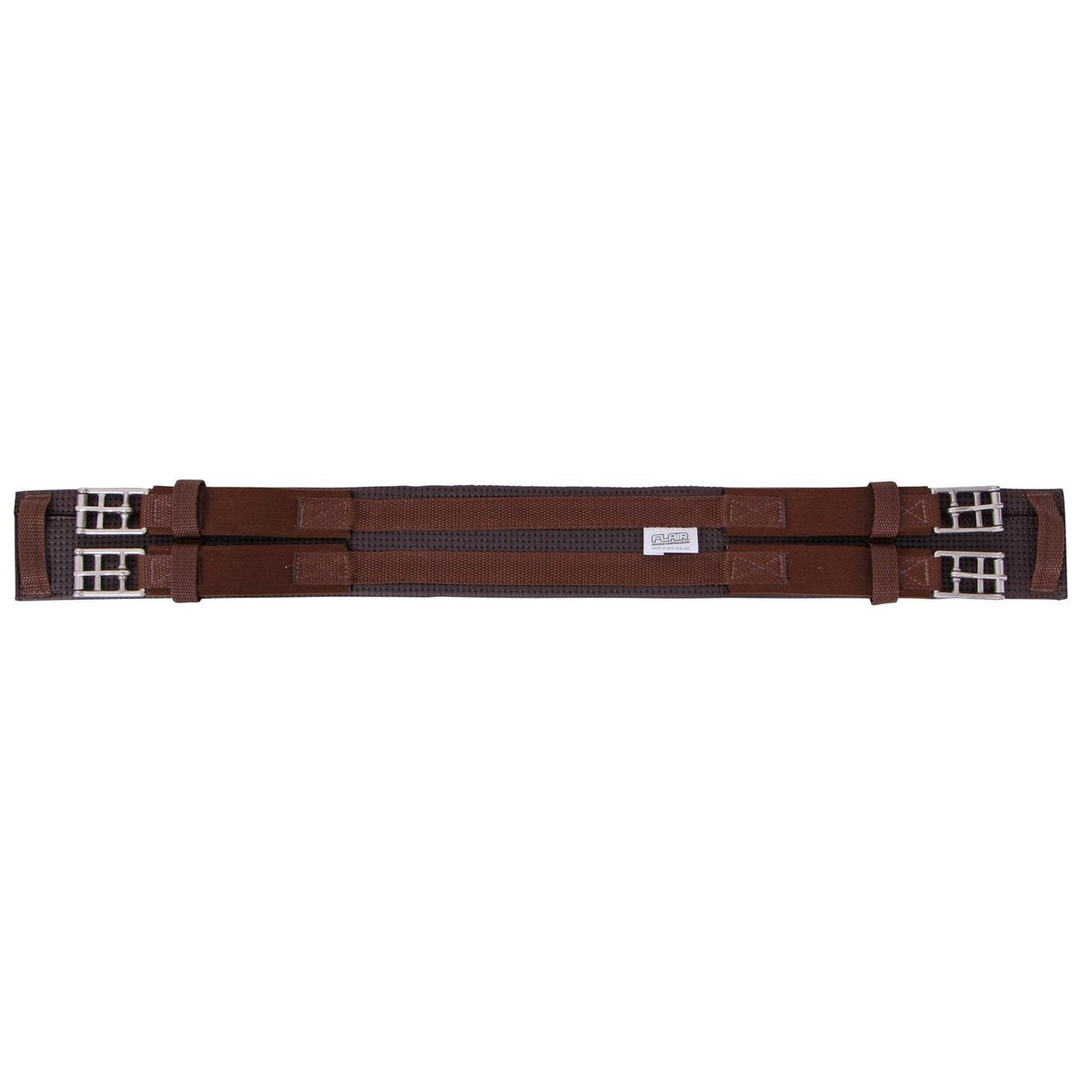 Flair Double Expansion Dressage Girth - Brown