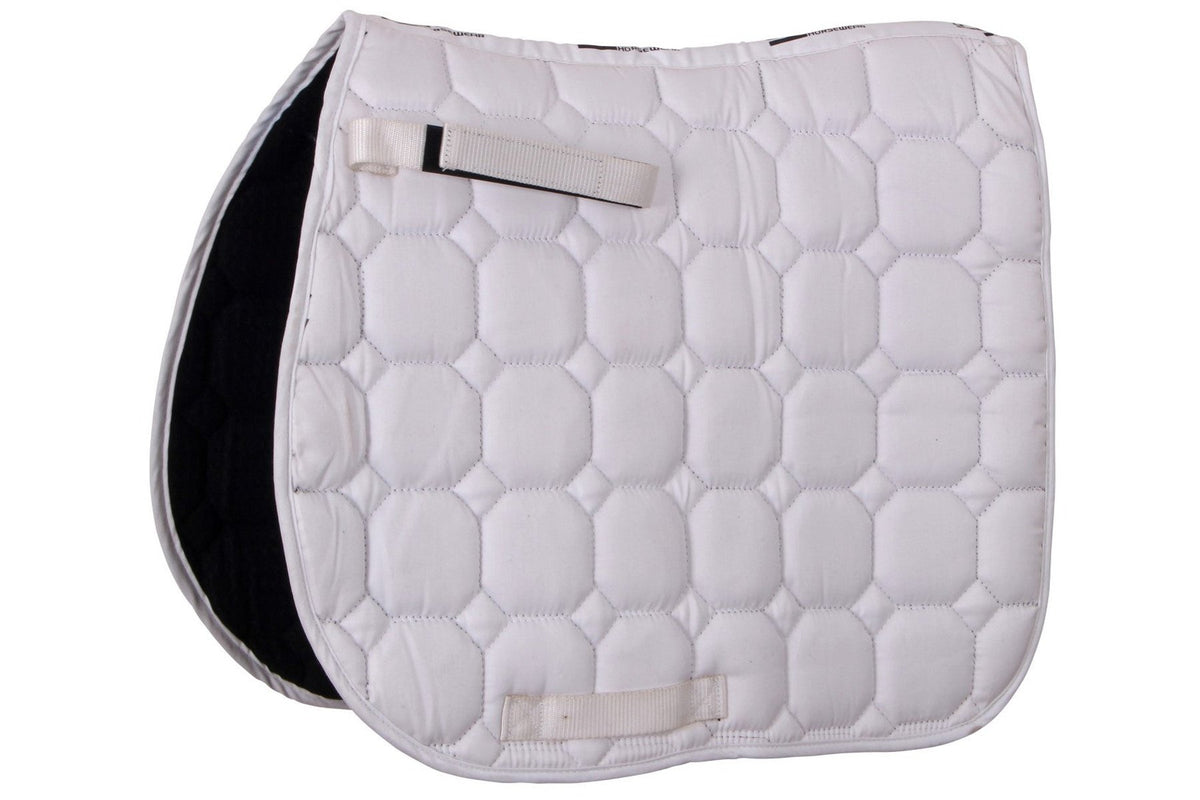 Flair Junior Square Quilt Saddle Cloth - White