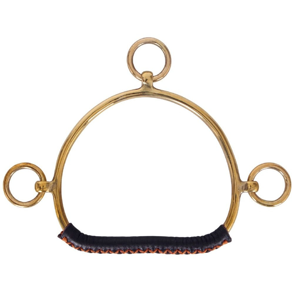 Flair Leather Covered Brass Anti Rearing Bits